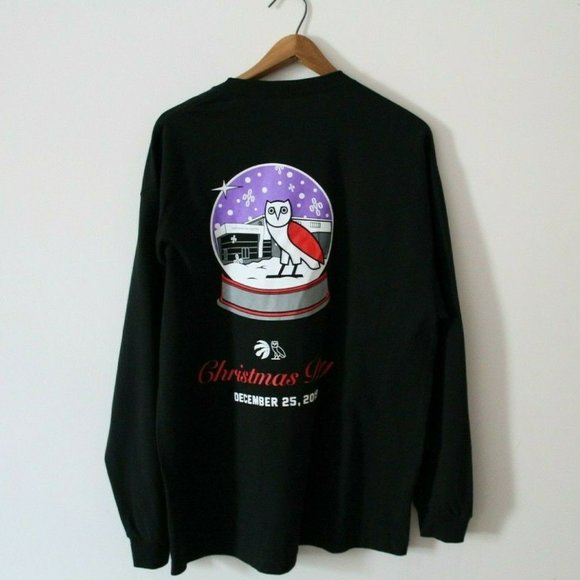 Octobers Very Own Raptors Christmas Day Long Sleeve Shirt - Picture 2 of 8